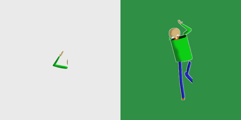 Baldi Default Dance custom cursor pack preview for Chrome, Edge and Windows