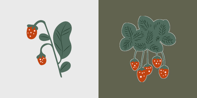 Strawberry Berry custom cursor pack preview for Chrome, Edge and Windows