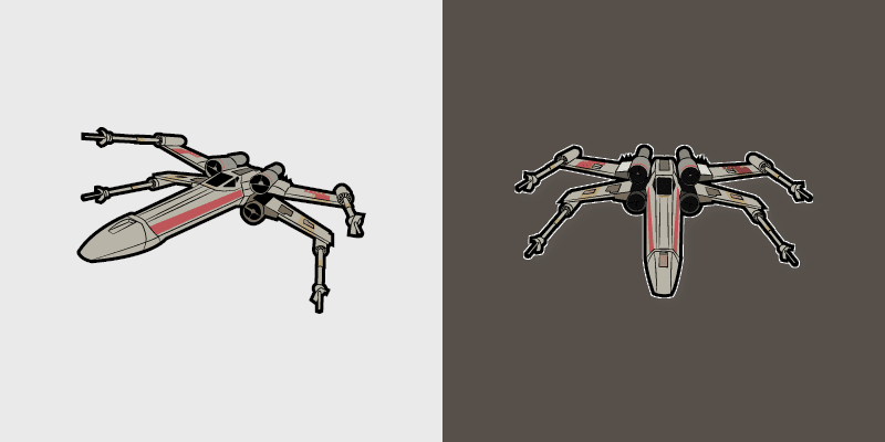 Star Wars X-wing custom cursor pack preview for Chrome, Edge and Windows