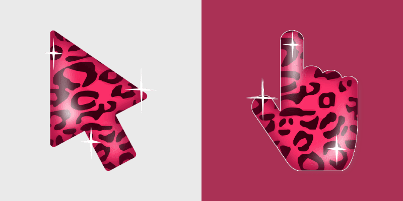 Pink Leopard custom cursor pack preview for Chrome, Edge and Windows
