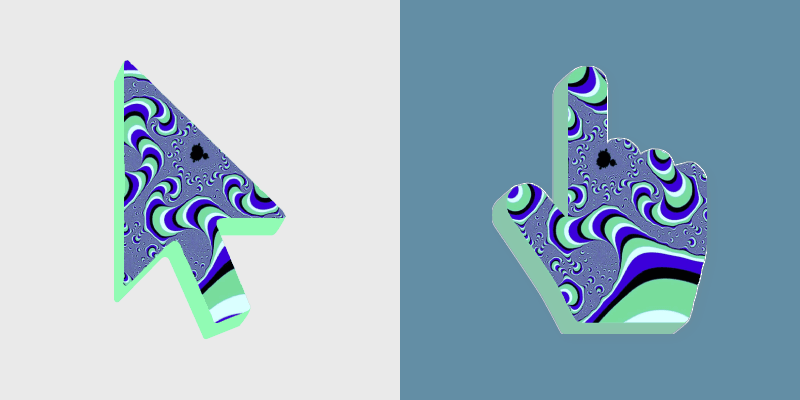 Optical Illusion custom cursor pack preview for Chrome, Edge and Windows