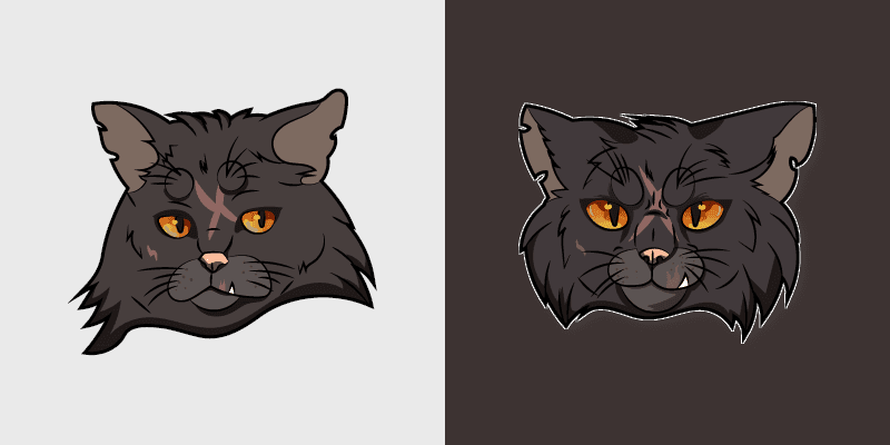 Yellowfang's Warrior Cats custom cursor pack preview for Chrome, Edge and Windows