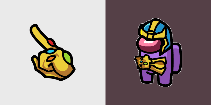 Thanos Crewmate custom cursor pack preview for Chrome, Edge and Windows
