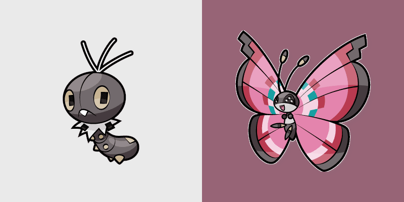 Scatterbug and Vivillon custom cursor pack preview for Chrome, Edge and Windows