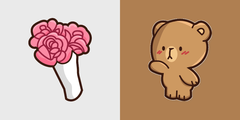 Cute Mocha Cursor with Pink Roses custom cursor pack preview for Chrome, Edge and Windows