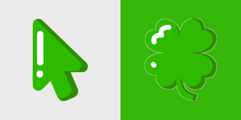 Clover Minimal custom cursor pack preview for Chrome, Edge and Windows