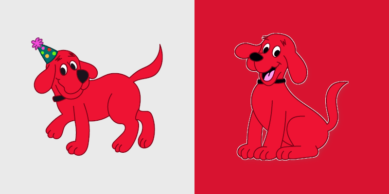 Clifford Big Red Dog custom cursor pack preview for Chrome, Edge and Windows