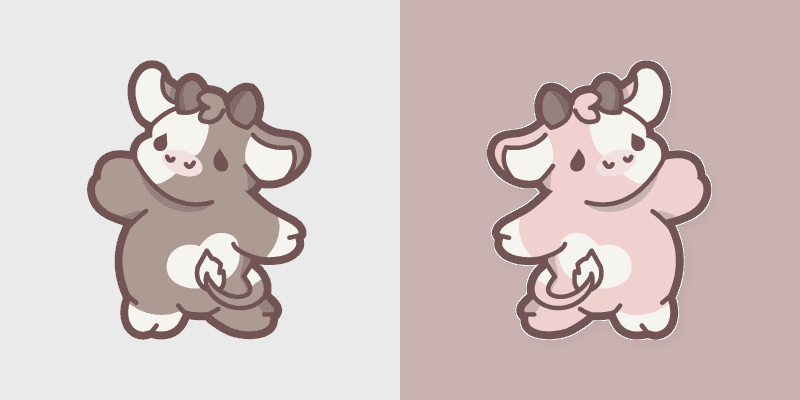 Dancing Cow Delight custom cursor pack preview for Chrome, Edge and Windows