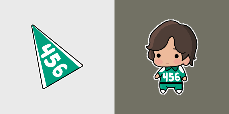 Squid Game Player 456 custom cursor pack preview for Chrome, Edge and Windows