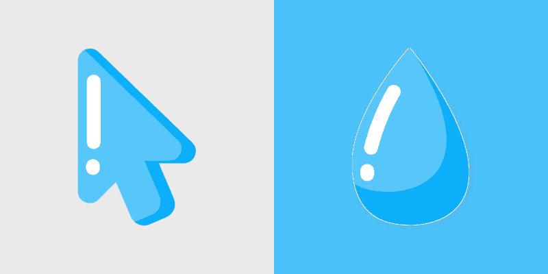 Ocean Wave Minimal custom cursor pack preview for Chrome, Edge and Windows
