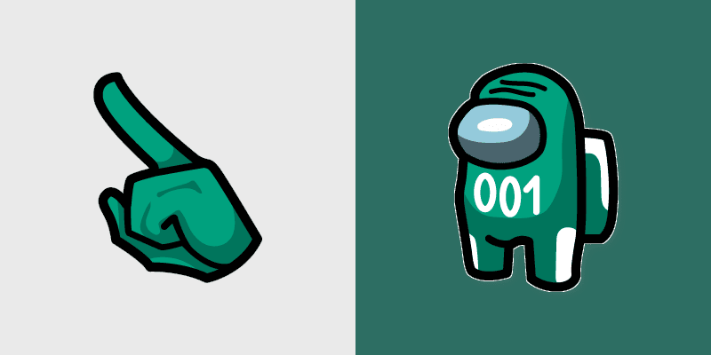 Squid Game Crewmate custom cursor pack preview for Chrome, Edge and Windows