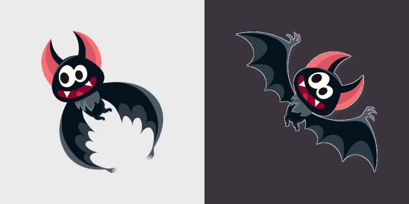 Funny Bat custom cursor pack preview for Chrome, Edge and Windows