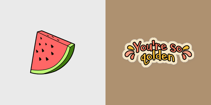 Watermelon Golden custom cursor pack preview for Chrome, Edge and Windows