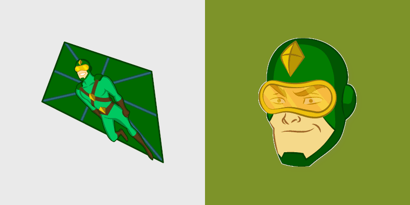 Kite Man custom cursor pack preview for Chrome, Edge and Windows