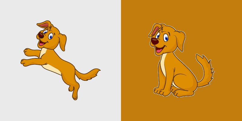 Happy Dog custom cursor pack preview for Chrome, Edge and Windows