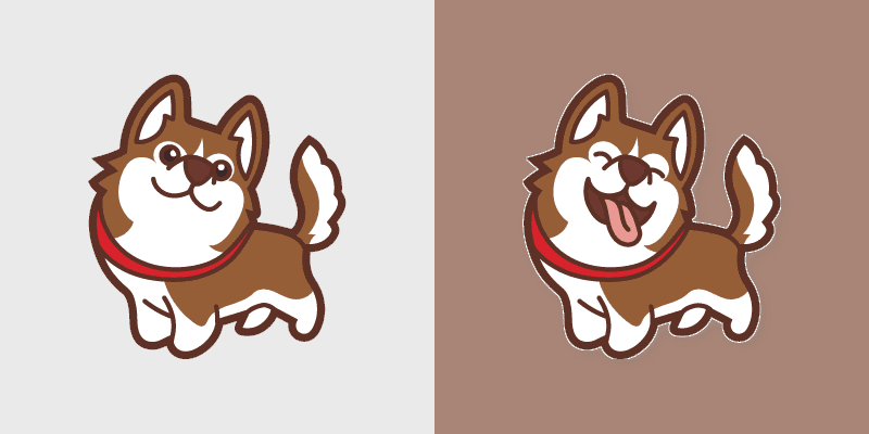 Brown Husky Delight custom cursor pack preview for Chrome, Edge and Windows