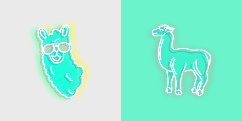 Llama custom cursor pack preview for Chrome, Edge and Windows