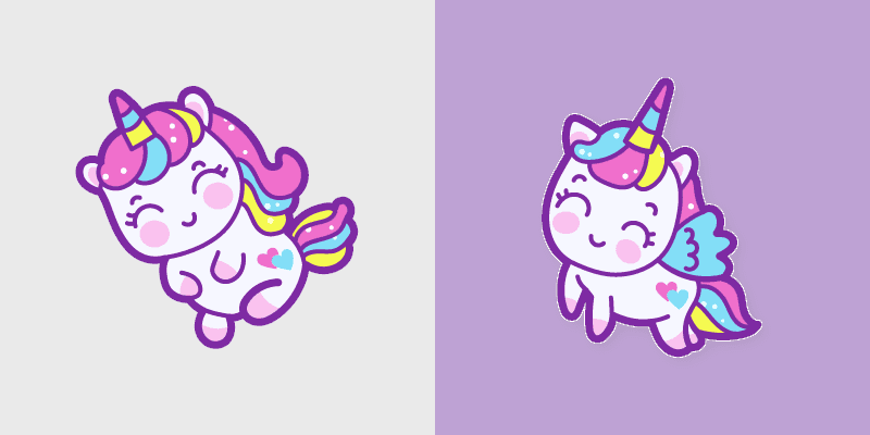 Enchanted Baby Unicorn custom cursor pack preview for Chrome, Edge and Windows