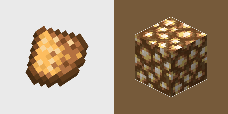 Glowstone Dust custom cursor pack preview for Chrome, Edge and Windows