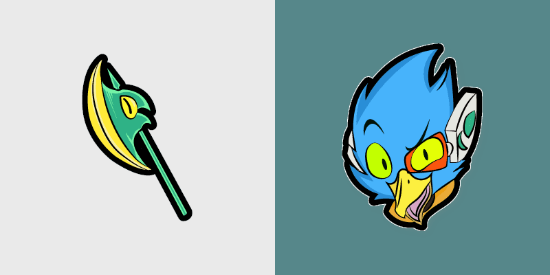 Berdly & Battle Axe custom cursor pack preview for Chrome, Edge and Windows