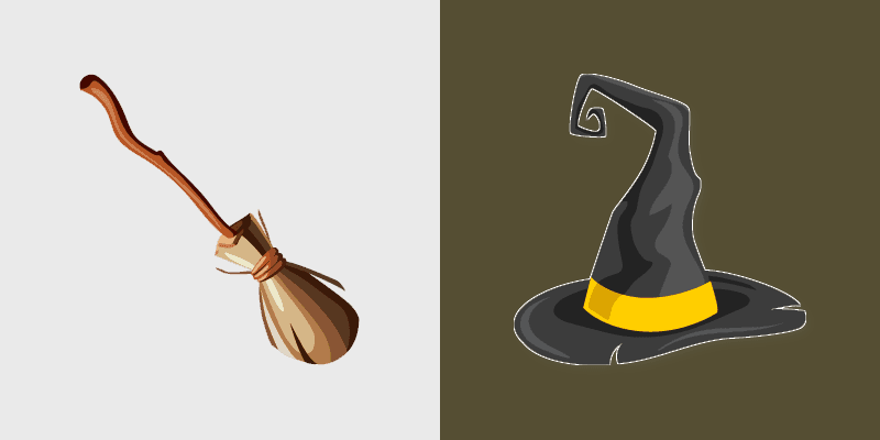 Witch Broom & Hat custom cursor pack preview for Chrome, Edge and Windows