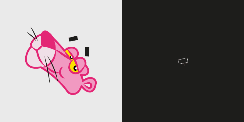 Pink Panther custom cursor pack preview for Chrome, Edge and Windows