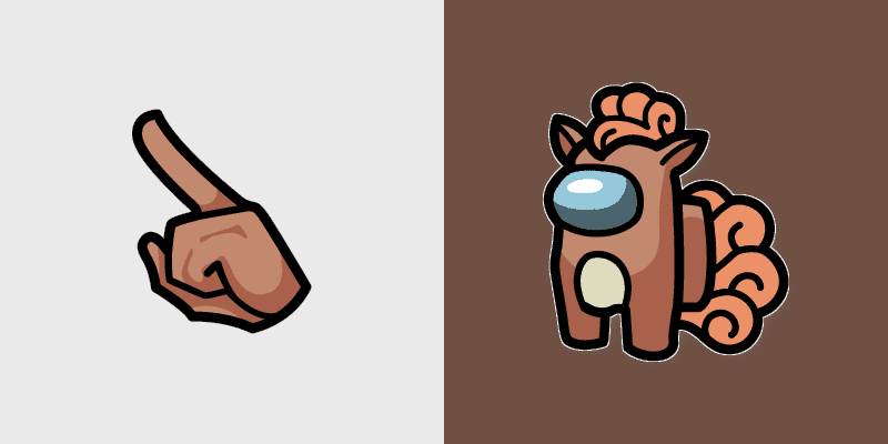 Vulpix Crewmate custom cursor pack preview for Chrome, Edge and Windows