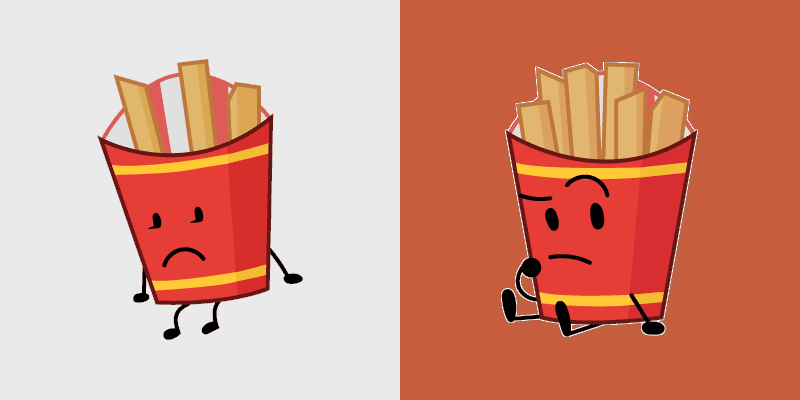 Cute Cursor Fries Pack custom cursor pack preview for Chrome, Edge and Windows