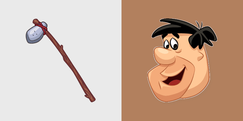 Fred Flintstone custom cursor pack preview for Chrome, Edge and Windows