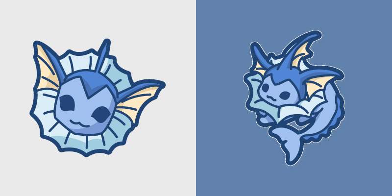 Vaporeon custom cursor pack preview for Chrome, Edge and Windows