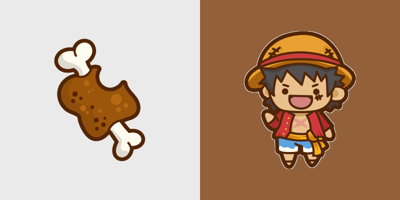 Cute D Luffy Custom custom cursor pack preview for Chrome, Edge and Windows