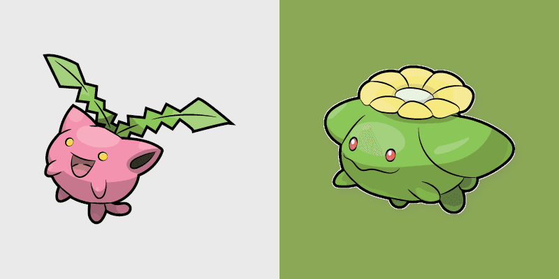 Hoppip and Skiploom custom cursor pack preview for Chrome, Edge and Windows