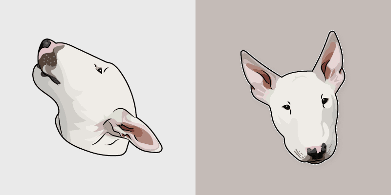 Bull Terrier custom cursor pack preview for Chrome, Edge and Windows