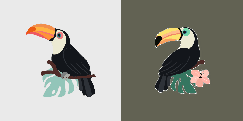 Toucan custom cursor pack preview for Chrome, Edge and Windows