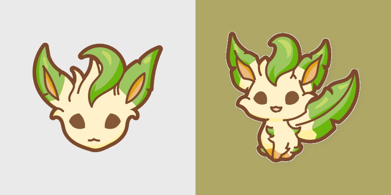 Enchanted Leafeon custom cursor pack preview for Chrome, Edge and Windows