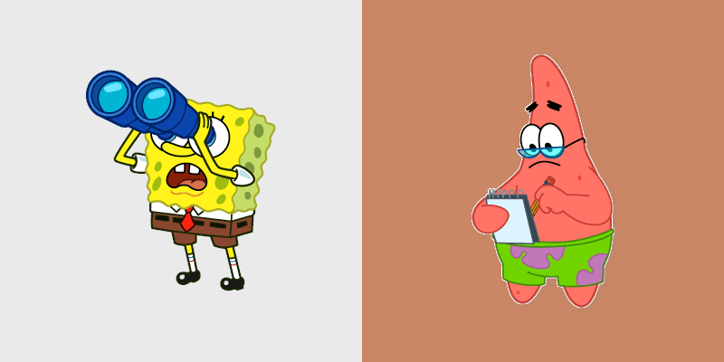 Spongebob Cute Mouse 5782 custom cursor pack preview for Chrome, Edge and Windows
