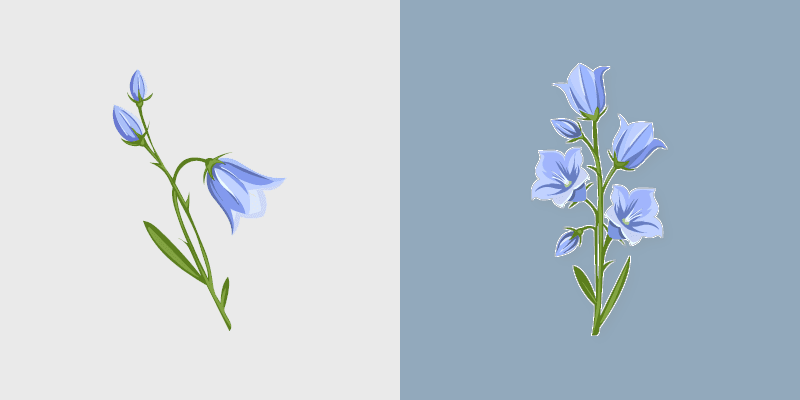 Cute Cursor Bellflower Pack custom cursor pack preview for Chrome, Edge and Windows
