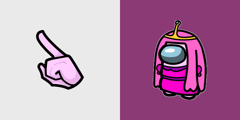 Princess Bubblegum Crewmate custom cursor pack preview for Chrome, Edge and Windows