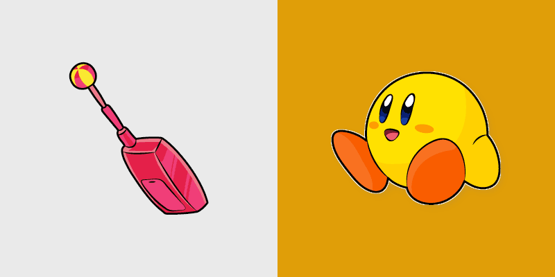 Yellow Kirby custom cursor pack preview for Chrome, Edge and Windows
