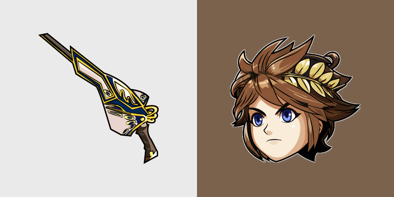 Kid Icarus custom cursor pack preview for Chrome, Edge and Windows