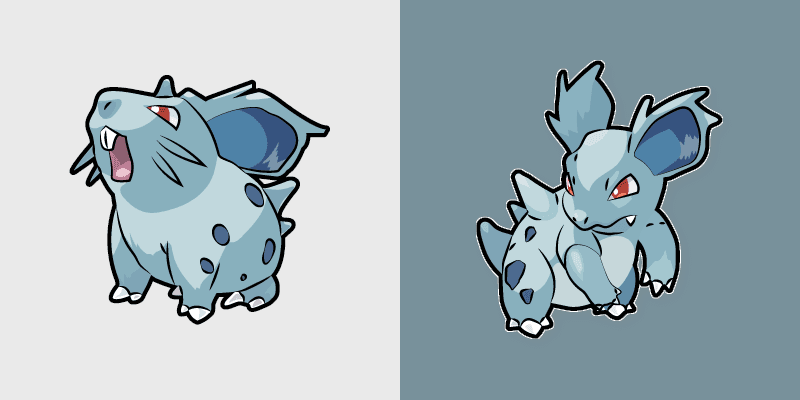 Nidoran and Nidorina custom cursor pack preview for Chrome, Edge and Windows