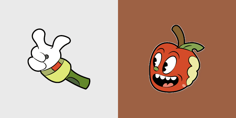 Cuphead custom cursor pack preview for Chrome, Edge and Windows