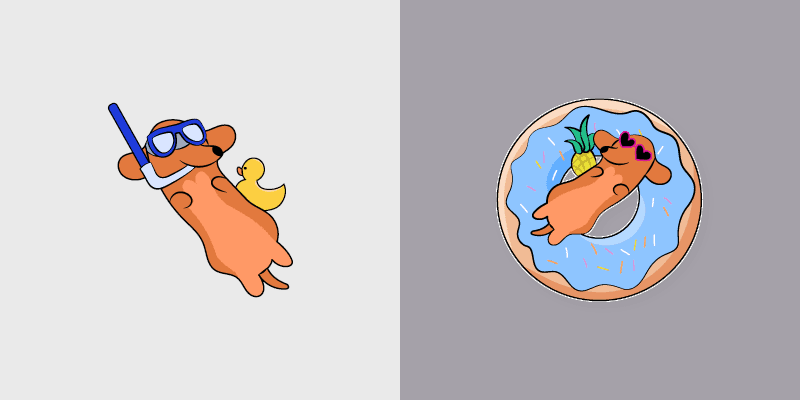 Dachshund Dog custom cursor pack preview for Chrome, Edge and Windows
