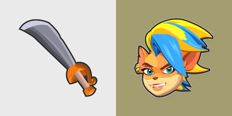 Crash Bandicoot Tawna custom cursor pack preview for Chrome, Edge and Windows