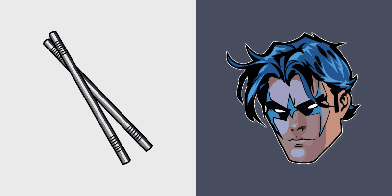 Nightwing custom cursor pack preview for Chrome, Edge and Windows