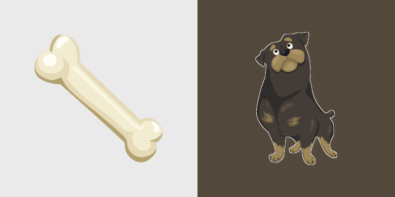 Rottweiler Bone custom cursor pack preview for Chrome, Edge and Windows