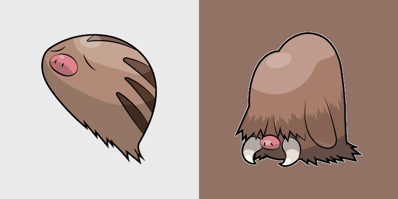 Swinub and Piloswine custom cursor pack preview for Chrome, Edge and Windows