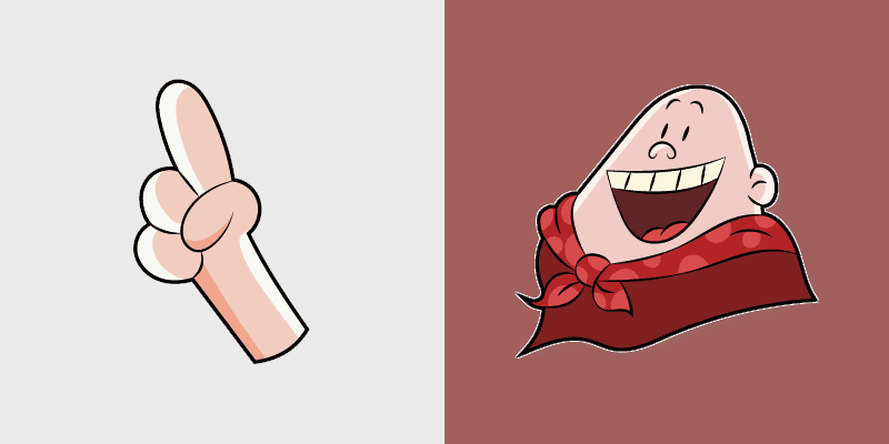 Captain Underpants custom cursor pack preview for Chrome, Edge and Windows