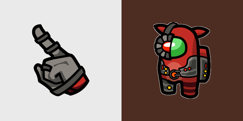 Grox Impostor Crewmate custom cursor pack preview for Chrome, Edge and Windows