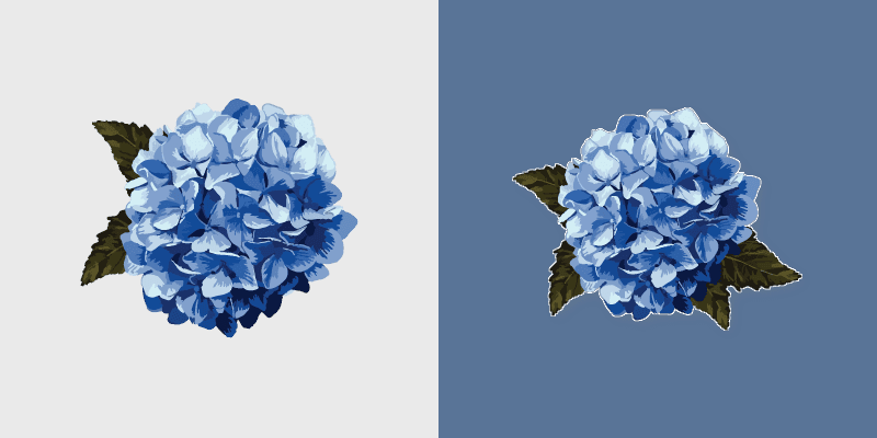 Custom Cursor Hortensia Pack preview for Chrome, Edge and Windows